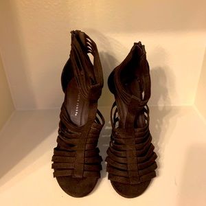 Charlotte Russe, faux brown suede wedges